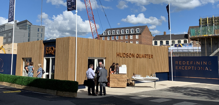 hudson quarter marketing suite exterior